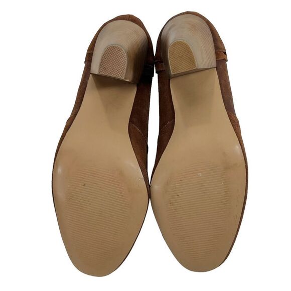 Betsey Johnson Jensen Leather Chestnut Brown Bootie Boots - Picture 8 of 12